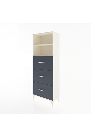 Arges Dolap 2 Raflı 3 Çekmeceli 60x30x163 Aytaşı-Antrasit