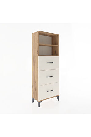 Arges Dolap 2 Raflı 3 Çekmeceli 60x30x163 Çam-Aytaşı