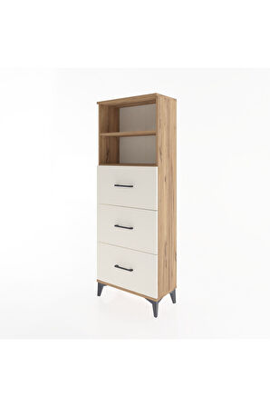 Arges Dolap 2 Raflı 3 Çekmeceli 60x30x163 Çam-Aytaşı