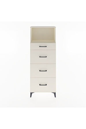 Arges Dolap Tek Raflı 4 Çekmeceli 60x30x163 Aytaşı-Aytaşı