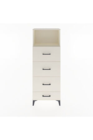 Arges Dolap Tek Raflı 4 Çekmeceli 60x30x163 Aytaşı-Aytaşı