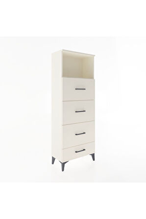 Arges Dolap Tek Raflı 4 Çekmeceli 60x30x163 Aytaşı-Aytaşı