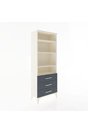 Arges Dolap 4 Raflı 3 Çekmeceli 60x30x163 Aytaşı-Antrasit
