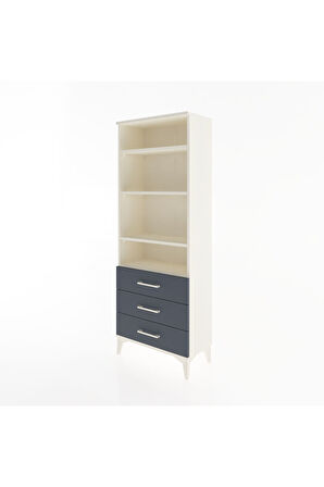 Arges Dolap 4 Raflı 3 Çekmeceli 60x30x163 Aytaşı-Antrasit