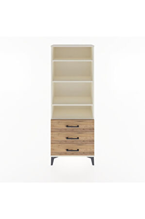 Arges Dolap 4 Raflı 3 Çekmeceli 60x30x163 Aytaşı-Çam