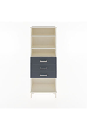 Arges Dolap 3 Raflı 3 Çekmeceli 60x30x163 Aytaşı-Antrasit