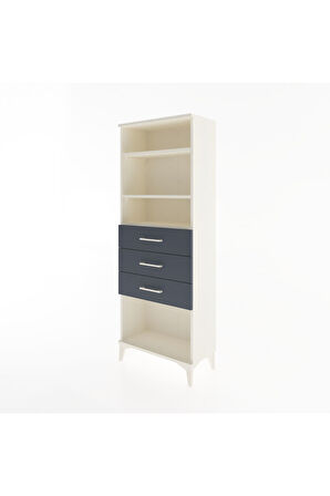 Arges Dolap 3 Raflı 3 Çekmeceli 60x30x163 Aytaşı-Antrasit