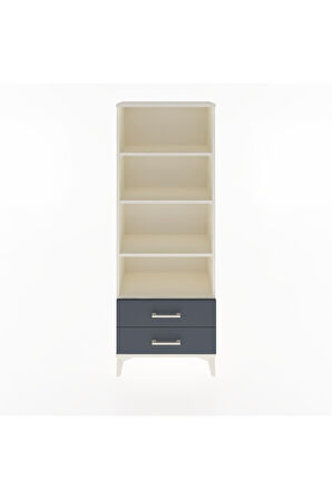 Arges Dolap 4 Raflı 2 Çekmeceli 60x30x163 Aytaşı-Antrasit