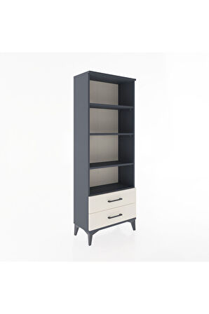 Arges Dolap 4 Raflı 2 Çekmeceli 60x30x163 Antrasit-Aytaşı