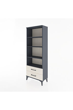 Arges Dolap 4 Raflı 2 Çekmeceli 60x30x163 Antrasit-Aytaşı