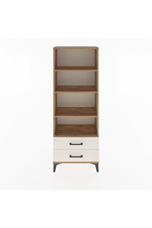 Arges Dolap 4 Raflı 2 Çekmeceli 60x30x163 Çam-Aytaşı