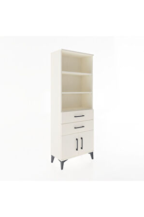 Arges Dolap 3 Raflı 2 Çekmeceli 2 Kapaklı 60x30x163 Aytaşı-Aytaşı