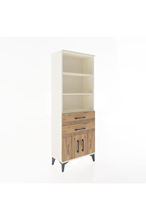 Arges Dolap 3 Raflı 2 Çekmeceli 2 Kapaklı 60x30x163 Aytaşı-Çam