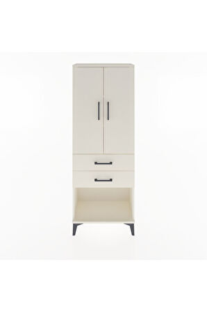 Arges Dolap 3 Raflı 2 Çekmeceli 2 Kapaklı 60x30x163 Aytaşı-Aytaşı