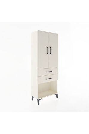 Arges Dolap 3 Raflı 2 Çekmeceli 2 Kapaklı 60x30x163 Aytaşı-Aytaşı