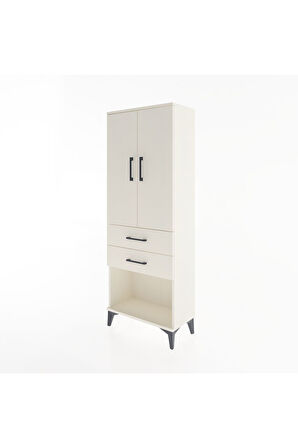Arges Dolap 3 Raflı 2 Çekmeceli 2 Kapaklı 60x30x163 Aytaşı-Aytaşı