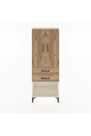 Arges Dolap 3 Raflı 2 Çekmeceli 2 Kapaklı 60x30x163 Aytaşı-Çam