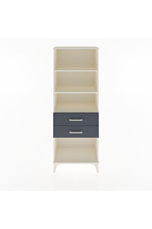 Arges Dolap 3 Raflı 2 Çekmeceli 60x30x163 Aytaşı-Antrasit