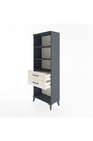 Arges Dolap 3 Raflı 2 Çekmeceli 60x30x163 Antrasit-Aytaşı