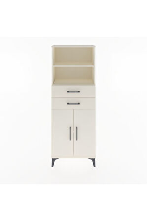 Arges Dolap 3 Raflı 2 Çekmeceli 2 Kapaklı 60x30x163 Aytaşı-Aytaşı