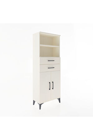Arges Dolap 3 Raflı 2 Çekmeceli 2 Kapaklı 60x30x163 Aytaşı-Aytaşı