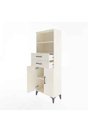 Arges Dolap 3 Raflı 2 Çekmeceli 2 Kapaklı 60x30x163 Aytaşı-Aytaşı