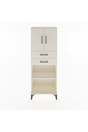 Arges Dolap 3 Raflı 2 Çekmeceli 2 Kapaklı 60x30x163 Aytaşı-Aytaşı