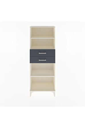 Arges Dolap 3 Raflı 2 Çekmeceli 60x30x163 Aytaşı-Antrasit