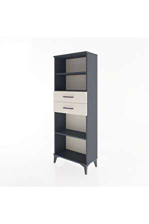 Arges Dolap 3 Raflı 2 Çekmeceli 60x30x163 Antrasit-Aytaşı