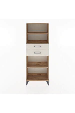 Arges Dolap 3 Raflı 2 Çekmeceli 60x30x163 Çam-Aytaşı