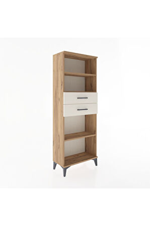 Arges Dolap 3 Raflı 2 Çekmeceli 60x30x163 Çam-Aytaşı