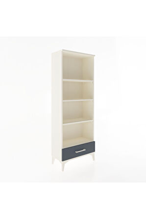 Arges Dolap 4 Raflı Tek Çekmeceli 60x30x163 Aytaşı-Antrasit