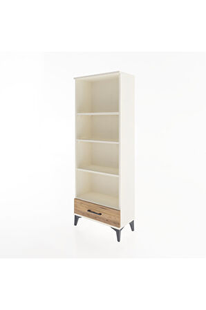 Arges Dolap 4 Raflı Tek Çekmeceli 60x30x163 Aytaşı-Çam