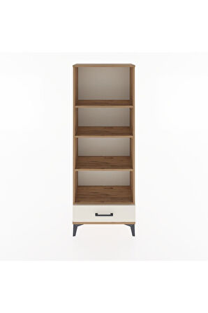 Arges Dolap 4 Raflı Tek Çekmeceli 60x30x163 Çam-Aytaşı
