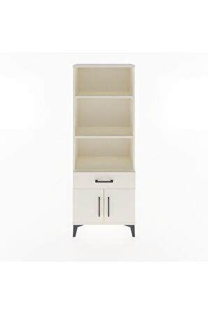 Arges Dolap 3 Raflı Tek Çekmeceli 2 Kapaklı 60x30x163 Aytaşı-Aytaşı