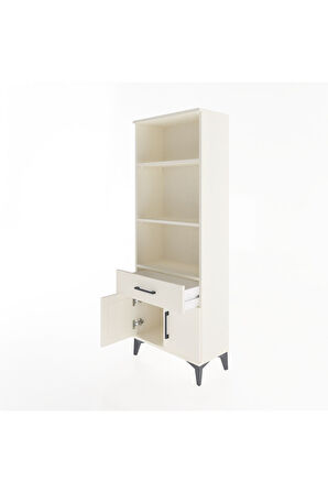 Arges Dolap 3 Raflı Tek Çekmeceli 2 Kapaklı 60x30x163 Aytaşı-Aytaşı