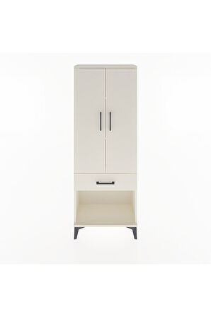 Arges Dolap 3 Raflı Tek Çekmeceli 2 Kapaklı 60x30x163 Aytaşı-Aytaşı