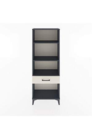 Arges Dolap 3 Raflı Tek Çekmeceli 60x30x163 Antrasit-Aytaşı