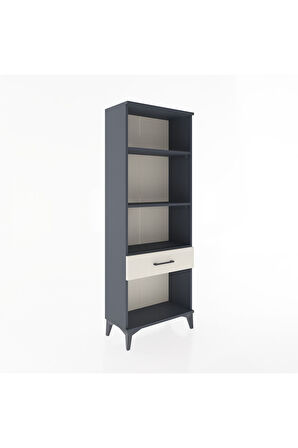 Arges Dolap 3 Raflı Tek Çekmeceli 60x30x163 Antrasit-Aytaşı