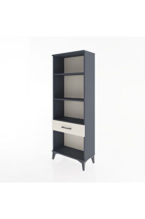 Arges Dolap 3 Raflı Tek Çekmeceli 60x30x163 Antrasit-Aytaşı