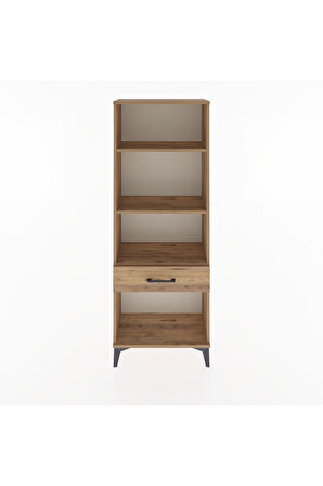 Arges Dolap 3 Raflı Tek Çekmeceli 60x30x163 Çam-Çam