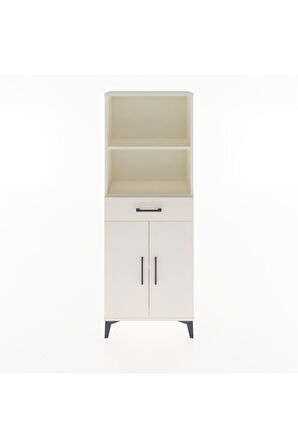 Arges Dolap 3 Raflı Tek Çekmeceli 2 Kapaklı 60x30x163 Aytaşı-Aytaşı
