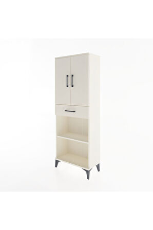 Arges Dolap 3 Raflı Tek Çekmeceli 2 Kapaklı 60x30x163 Aytaşı-Aytaşı