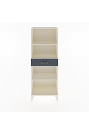 Arges Dolap 3 Raflı Tek Çekmeceli 60x30x163 Aytaşı-Antrasit