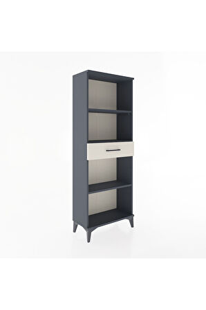 Arges Dolap 3 Raflı Tek Çekmeceli 60x30x163 Antrasit-Aytaşı