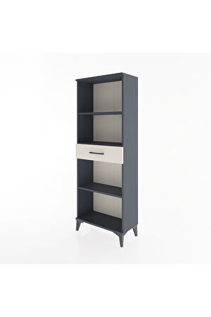 Arges Dolap 3 Raflı Tek Çekmeceli 60x30x163 Antrasit-Aytaşı