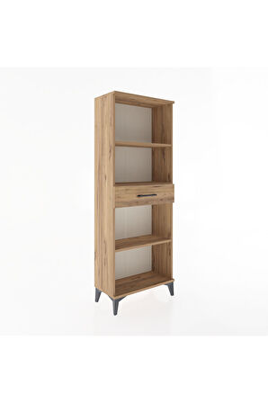 Arges Dolap 3 Raflı Tek Çekmeceli 60x30x163 Çam-Çam