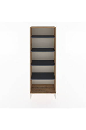 Arges Dolap 4 Raflı 60x30x163 Çam-Antrasit