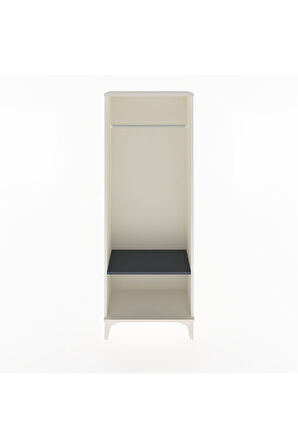Arges Dolap Tek Raflı Kapaklı Tek Askılı 60x30x163 Aytaşı-Antrasit