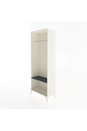 Arges Dolap Tek Raflı Kapaklı Tek Askılı 60x30x163 Aytaşı-Antrasit